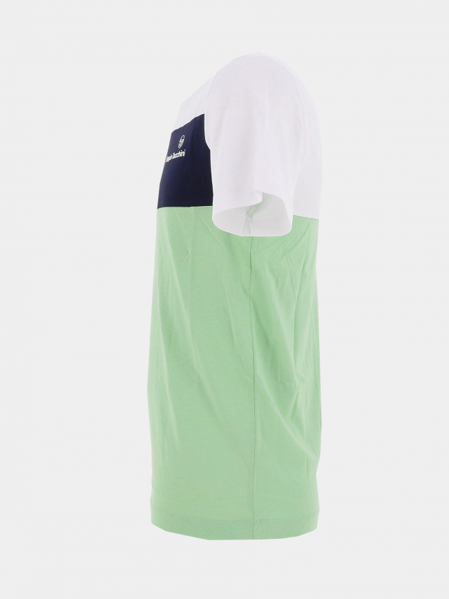 T-shirt incastro vert blanc homme - Sergio Tacchini