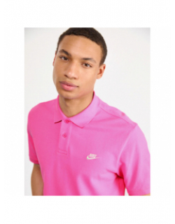 Polo uni logo club rose homme - Nike