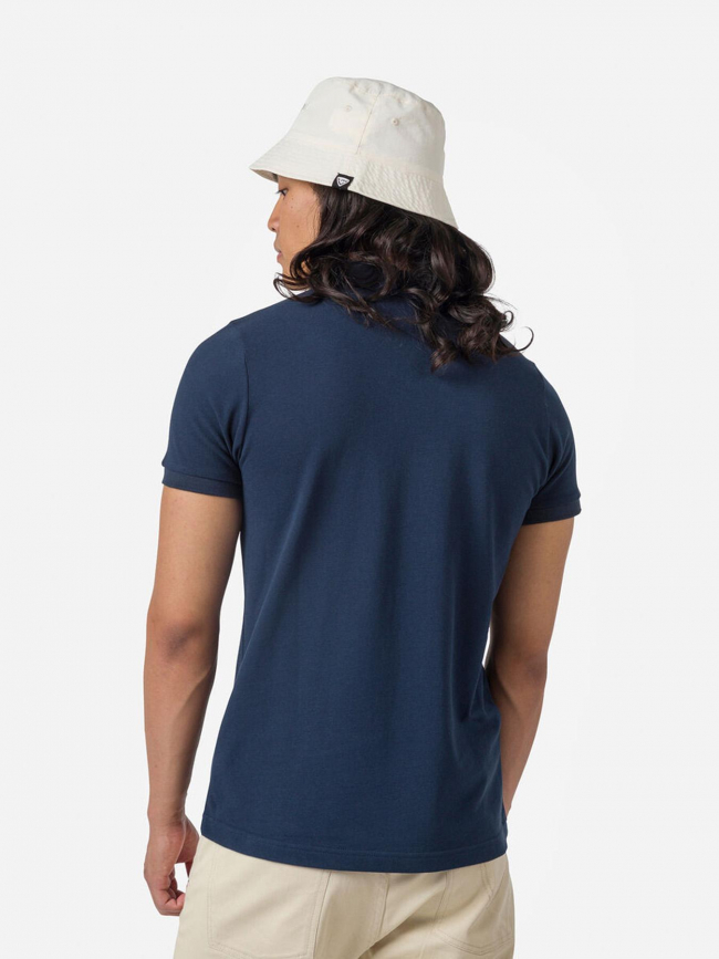 Polo uni logo bleu marine homme - Rossignol