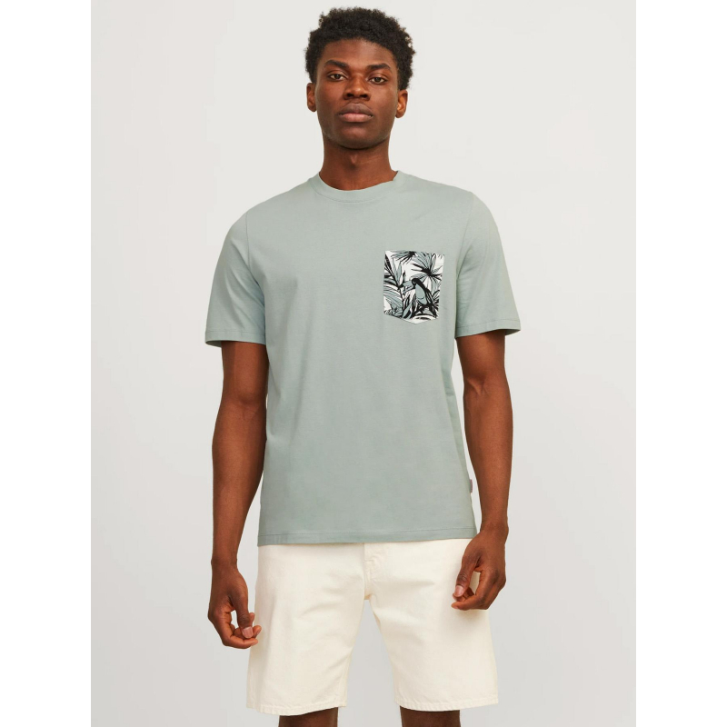 T-shirt aruba gris vert homme - Jack & Jones