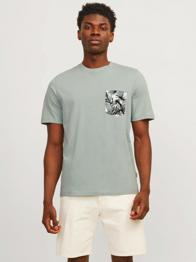 T-shirt aruba gris vert homme - Jack & Jones