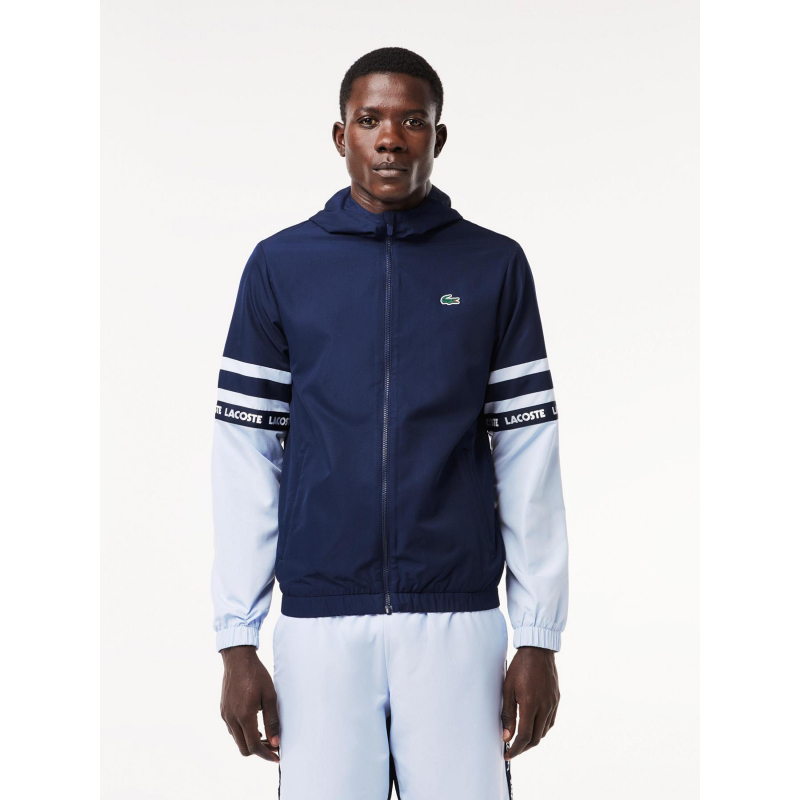 Veste légère de sport uni bleu marine homme - Lacoste