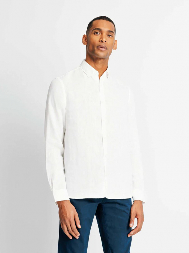 Chemise en lin kisseo blanc homme - Izac