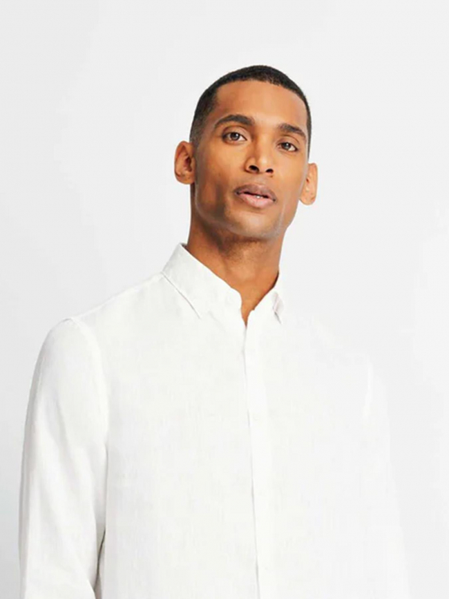 Chemise en lin kisseo blanc homme - Izac