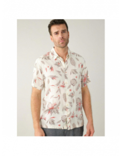 Chemise imprimée pearl blanc rose homme - Deeluxe