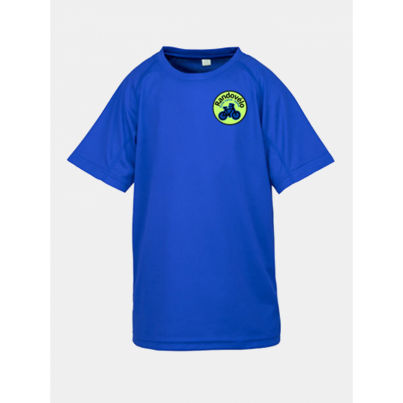 T-shirt randovélo bleu adulte