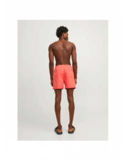 Short de bain fiji double logo orange corail homme - Jack & Jones