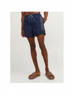 Short de bain fiji double logo bleu marine homme - Jack & Jones