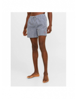 Short de bain rayé fiji bleu marine homme - Jack & Jones