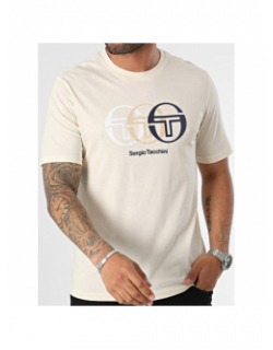 T-shirt logo triade beige homme - Sergio Tacchini