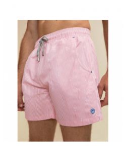 Short de bain rayé pearl rose homme - Benson & Cherry