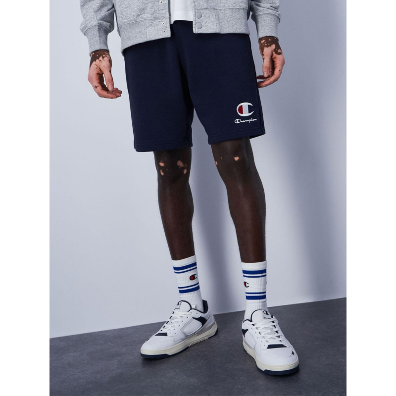 Short bermuda jogging logo bleu marine homme - Champion