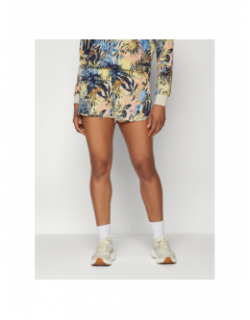 Short jogging palmi imprimé beige jaune bleu femme - Only Play