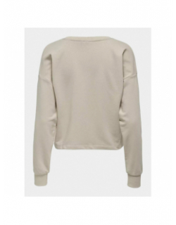 Sweat crop palmi beige femme - Only Play