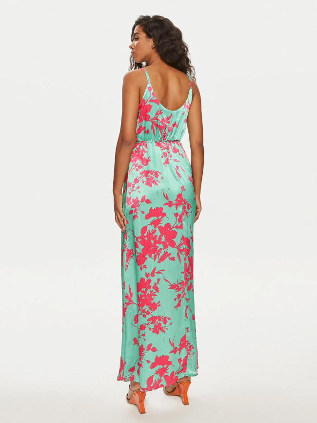 Robe longue salia satinée vert rose femme - Only