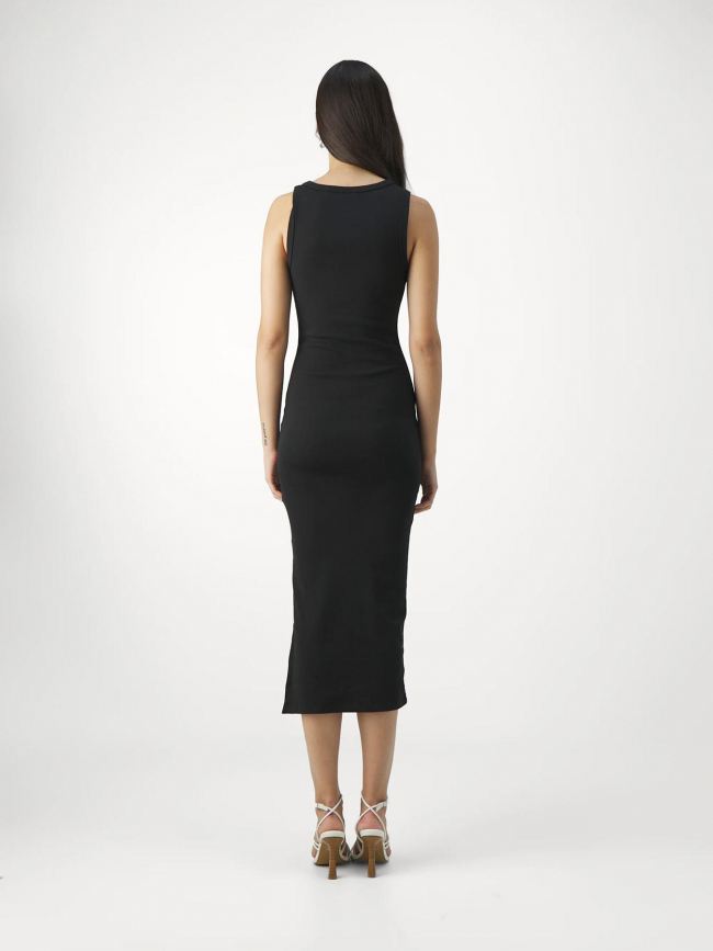 Robe mi-longue fendue nalimera noir femme - Hugo