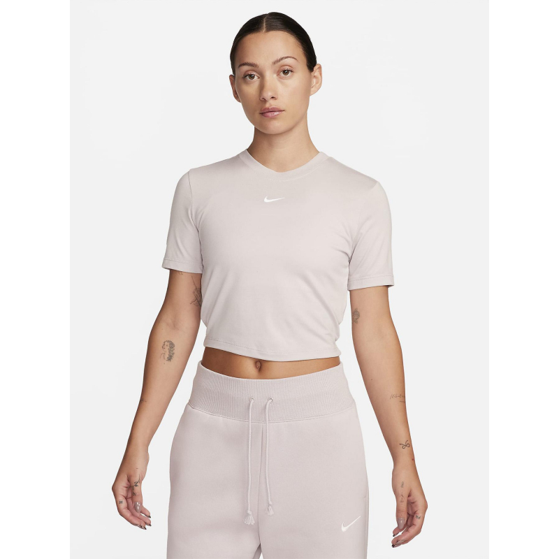 T-shirt crop nsw essential rose violet pâle femme - Nike