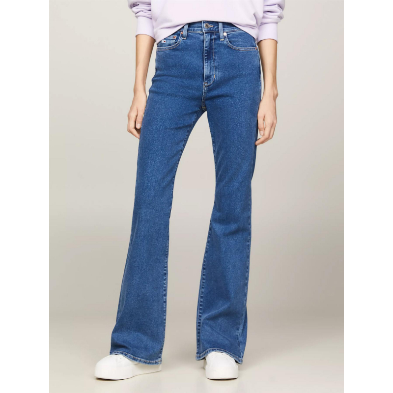 Jean flare taille haute sylvia bleu femme - Tommy Jeans