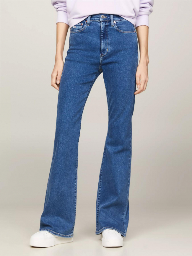 Jean flare taille haute sylvia bleu femme - Tommy Jeans