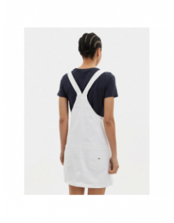 Robe salopette denim pinafore blanc femme - Tommy Jeans