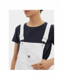 Robe salopette denim pinafore blanc femme - Tommy Jeans