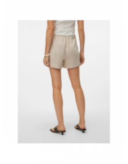 Short en lin mymilo beige femme - Vero Moda