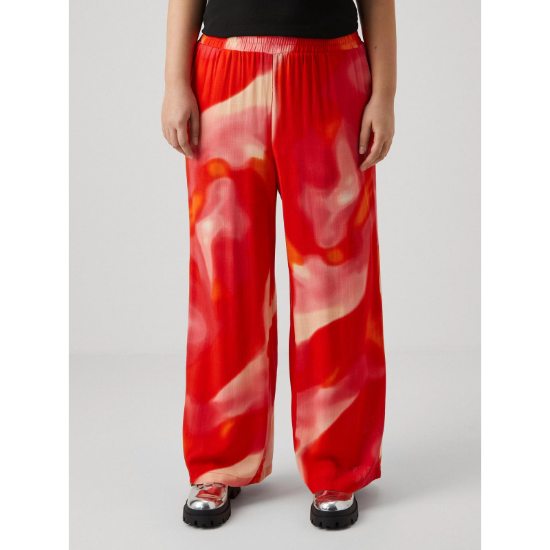 Pantalon large dégradé jade rouge orange rose femme - Vero Moda