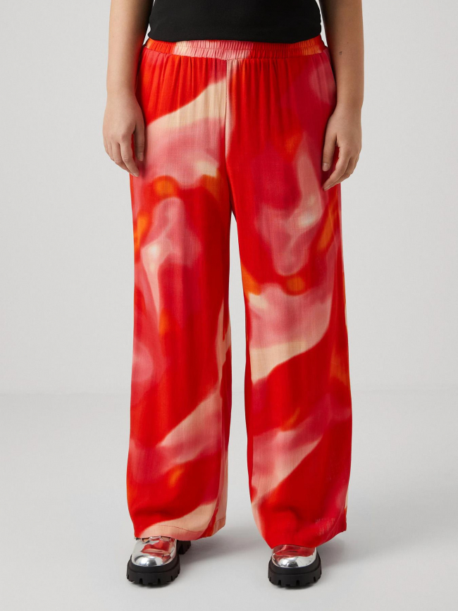 Pantalon large dégradé jade rouge orange rose femme - Vero Moda