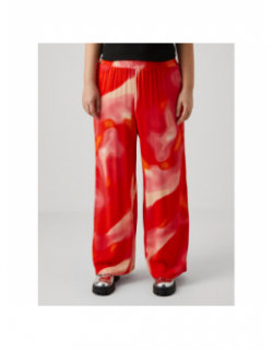 Pantalon large dégradé jade rouge orange rose femme - Vero Moda