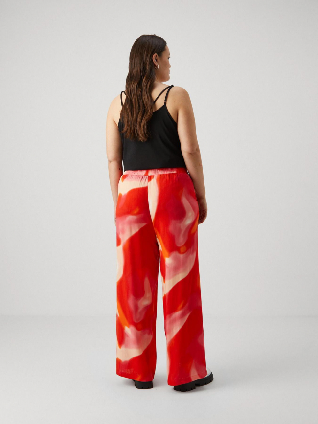 Pantalon large dégradé jade rouge orange rose femme - Vero Moda