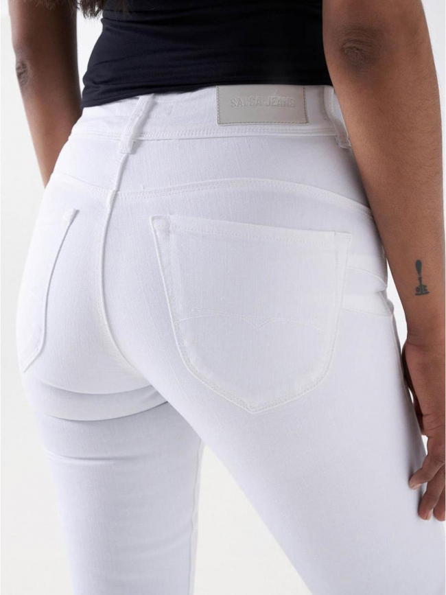 Jean droit blanc femme best sale