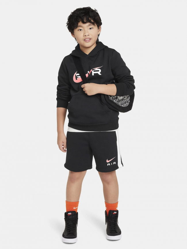 Short jogging nsw air noir blanc rose enfant - Nike