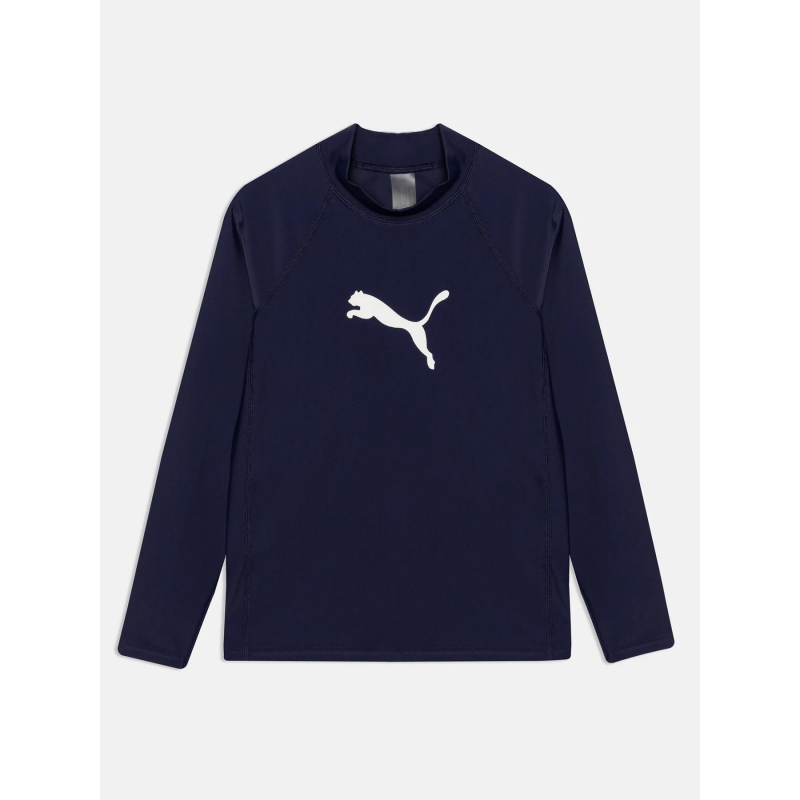 T shirt de bain manches longues logo bleu enfant Puma wimod