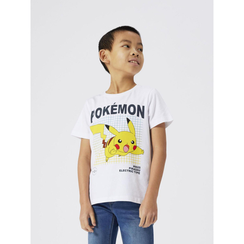 T-shirt amos pokemon pikachu blanc garçon - Name It