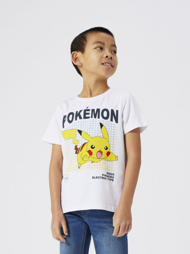 T-shirt amos pokemon pikachu blanc garçon - Name It