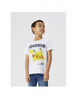 T-shirt amos pokemon pikachu blanc garçon - Name It