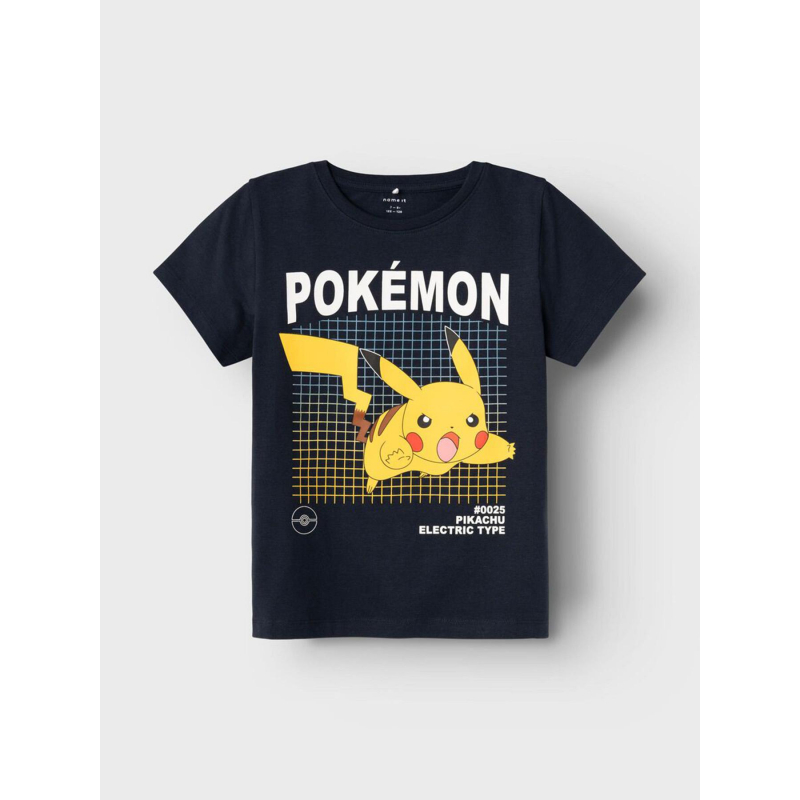 T-shirt amos pokemon pikachu bleu marine garçon - Name It