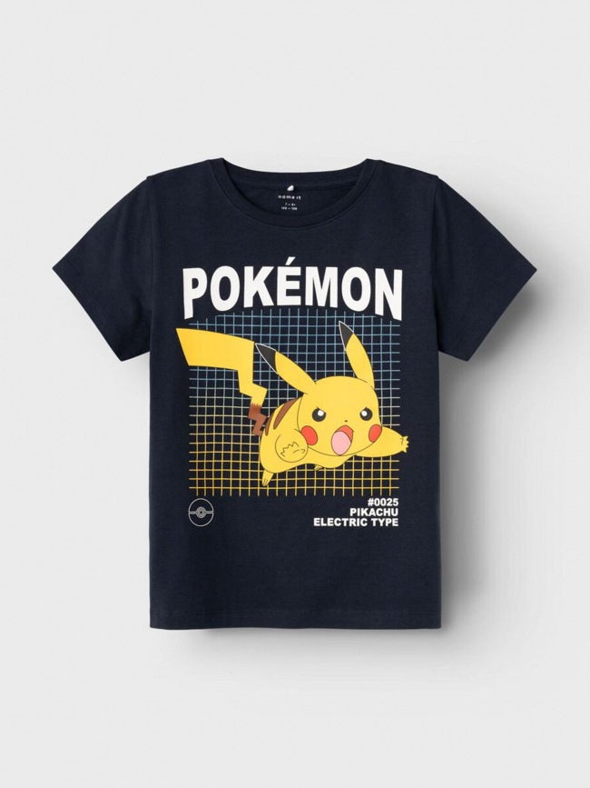 T-shirt amos pokemon pikachu bleu marine garçon - Name It