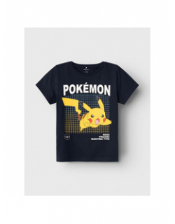 T-shirt amos pokemon pikachu bleu marine garçon - Name It