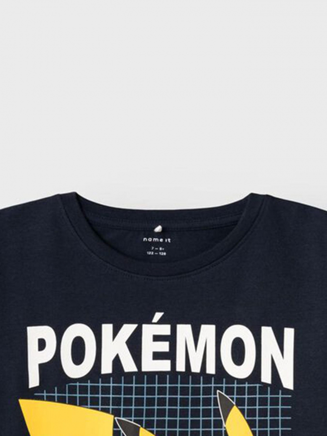 T-shirt amos pokemon pikachu bleu marine garçon - Name It