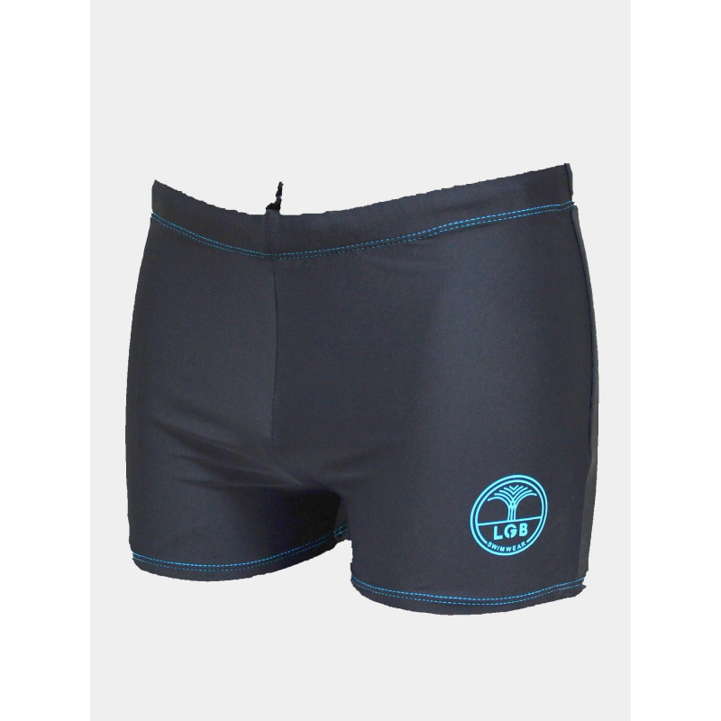 Maillot de bain shorty noir bleu cadet garçon - Lagon Bleu