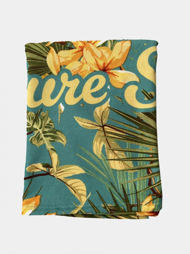 Serviette de plage manana tahiti vert jaune - Culture Sud