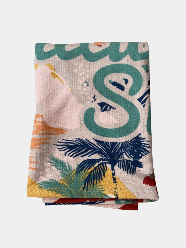 Serviette de plage necker rose - Culture Sud