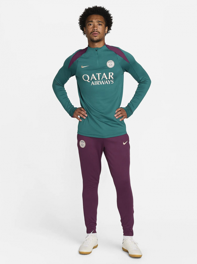 Sweat zippe psg vert violet homme Nike wimod