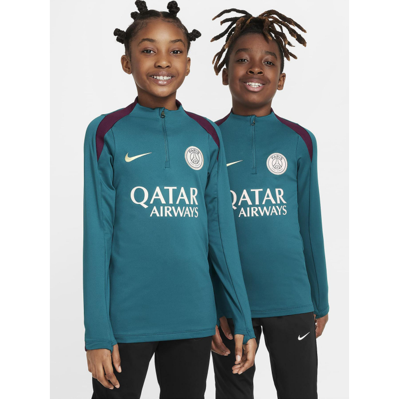 Sweat de football PSG 24-25 vert/violet enfant - Nike