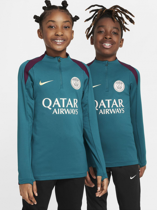 Sweat de football PSG 24 25 vert violet enfant Nike wimod