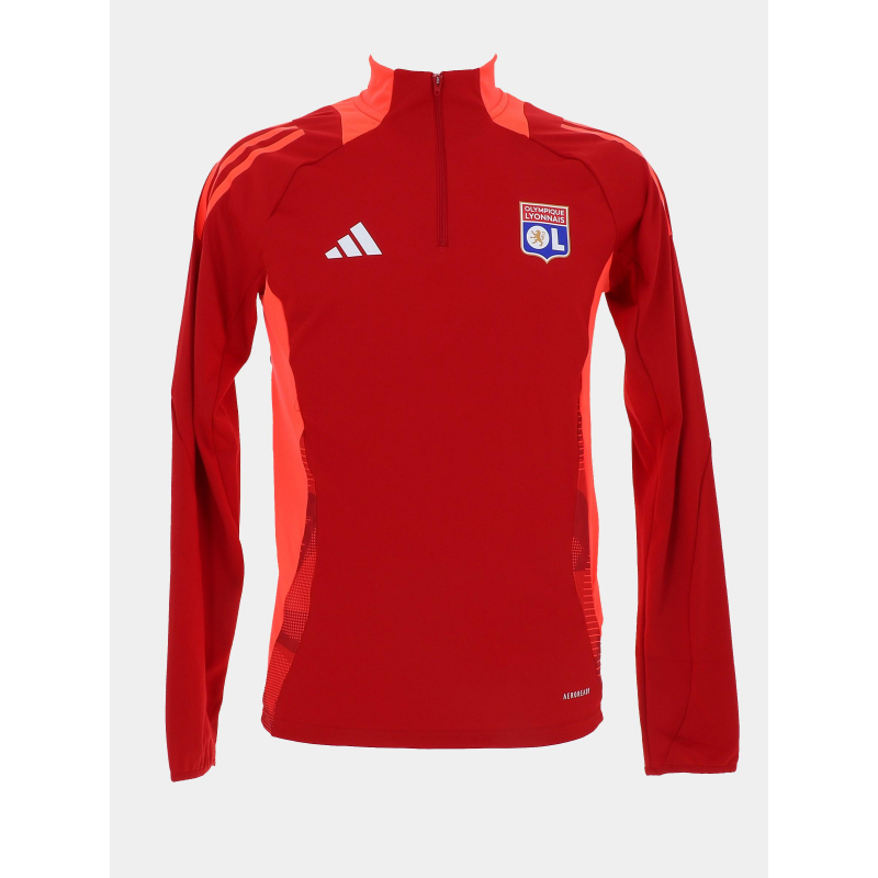 Sweat de football zip Olympique Lyonnais rouge homme - Adidas