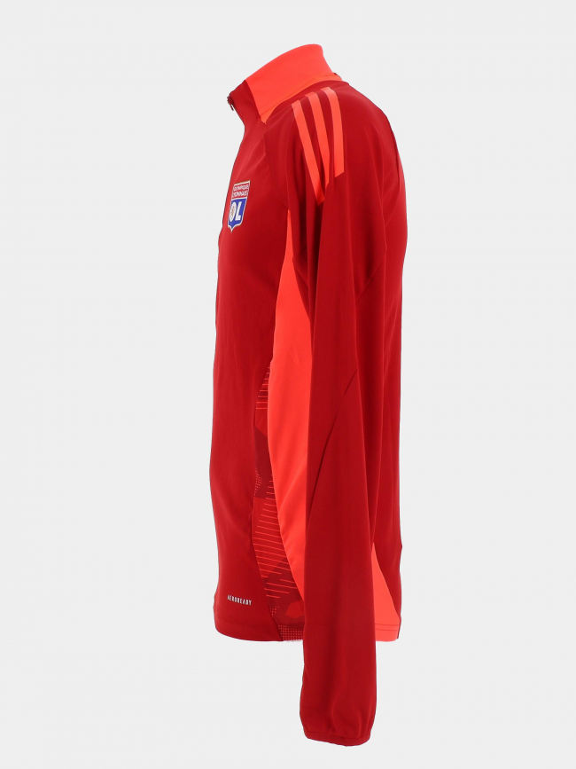 Sweat de football zip Olympique Lyonnais rouge homme - Adidas