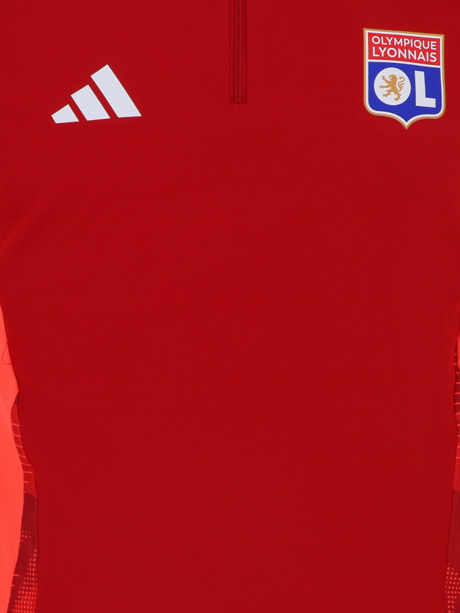 Sweat de football zip Olympique Lyonnais rouge homme - Adidas