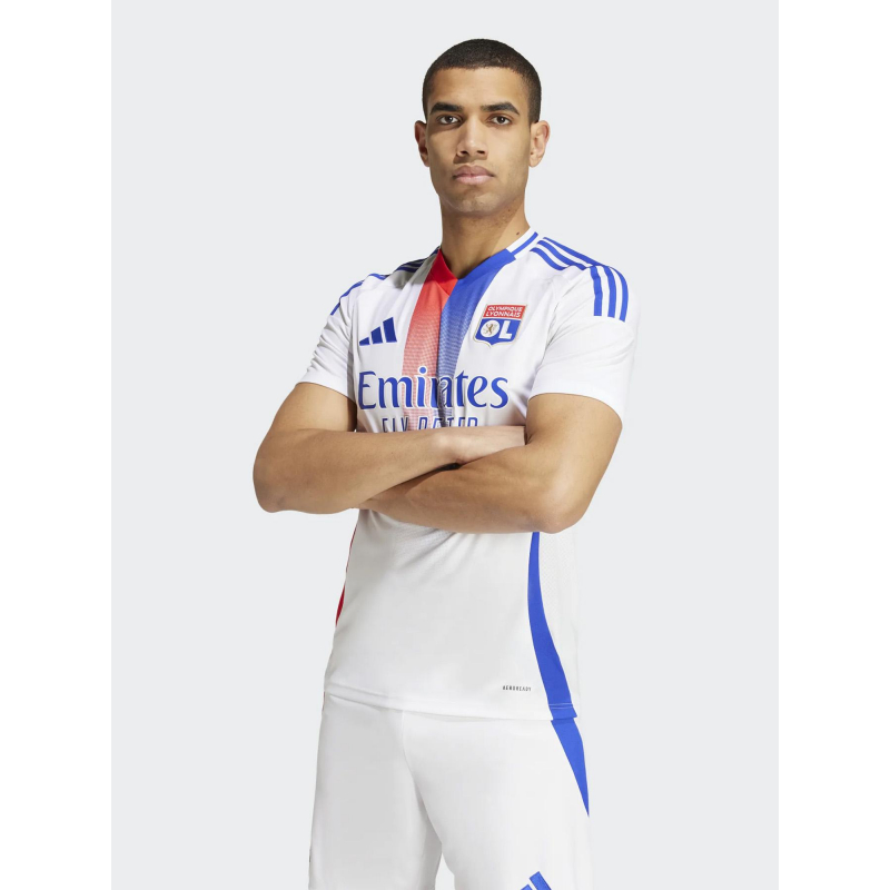 Maillot de football OL domicile 2024-2025 blanc homme - Adidas